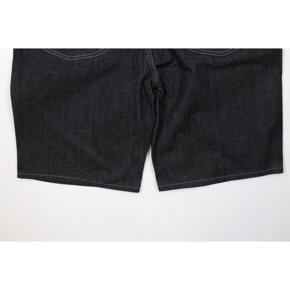 Deadstock Vintage 90s Marithe Francois Girbaud Mens 32 Baggy Denim Shorts Black - Picture 12 of 14